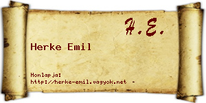 Herke Emil névjegykártya