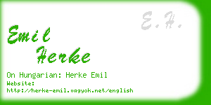 emil herke business card